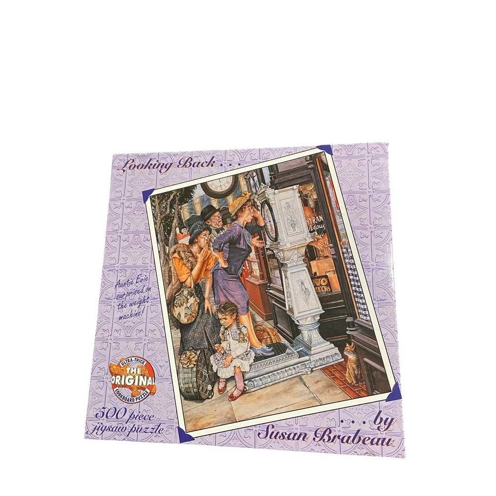 Ceaco Corkboard Looking Back Weight Machine Susan Brabeau 500 Pc Puzzle 1996